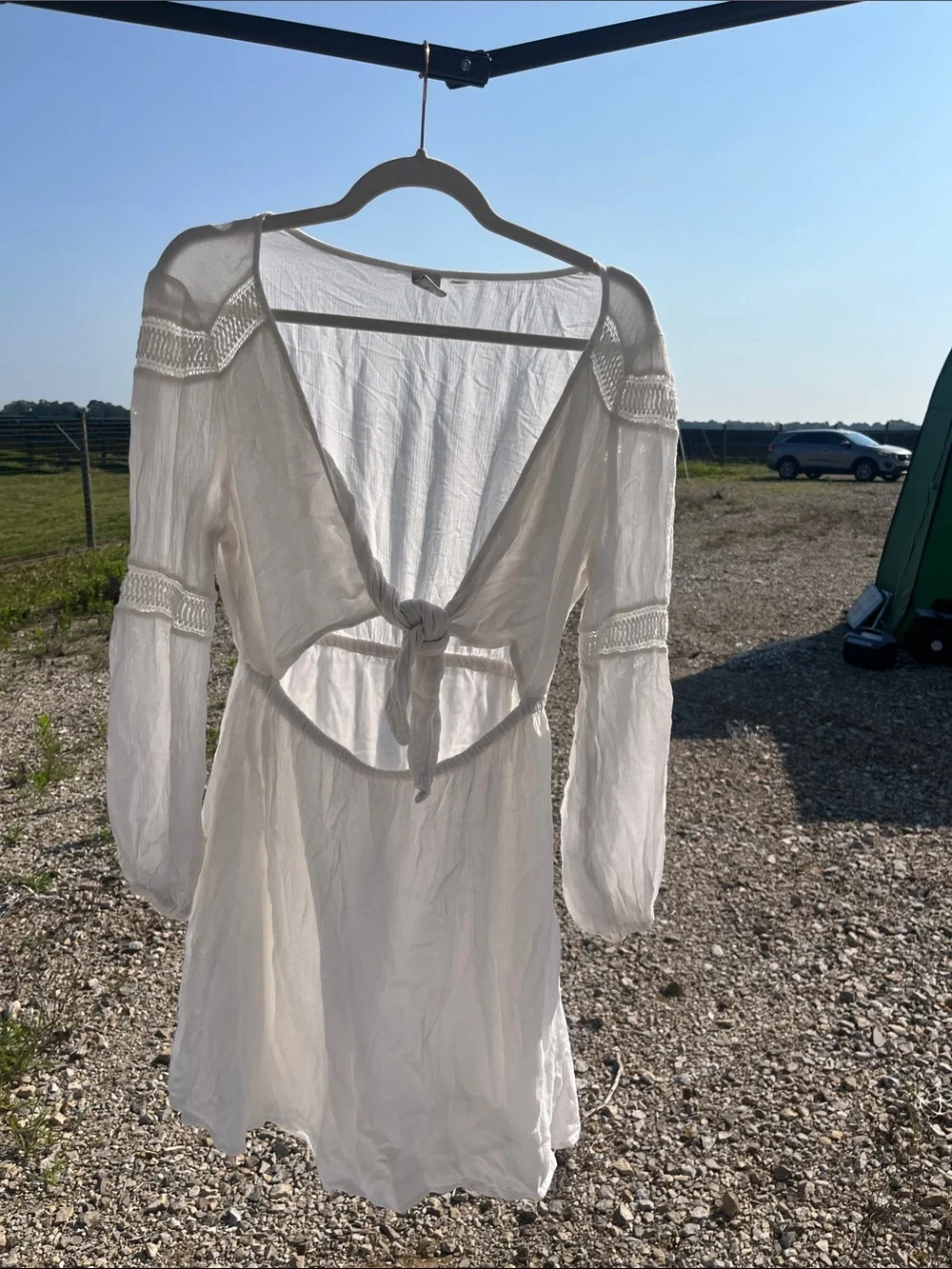 Roxy White Tie-Front Women's Swim Coverup